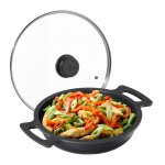 Relaxdays po�le de service po�le pour le feu fritures 28 cm pour le grill en aluminium