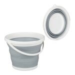 Relaxdays seau pliable 10 l seau pour nettoyage camping pliable anse