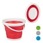 Relaxdays seau pliable 10 l seau pour nettoyage camping pliable anse