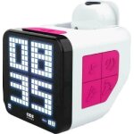 R�veil cube projecteur blanc et rose, bigben rcubebcrs