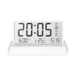 R�veil electronique led avec thermom�tre calendrier perp�tuel et alarme blanc yonis