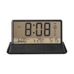 R�veil electronique led avec thermom�tre calendrier perp�tuel et alarme noir yonis