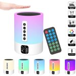 Rveil multifonctionnelle avec enceinte bluetooth et lampe de chevet