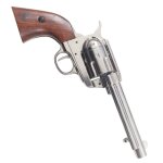 Revolver denix colt 45 cowboy western pistolet replique argent factice p1106nq d�coration