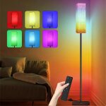Rgb lampadaire pour salon, lampadaire sur pied avec tlcommande & contrle au pied, intensit variable ...