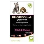 Rhodeo longue action chiot chaton antiparasitaire externe naturel spot on 4 pipettes de 0, 37ml
