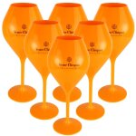 Rich coupe orange clicquot verre a champagne acrylique, officiel et neuf