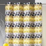Rideau d'ameublement motifs triangles