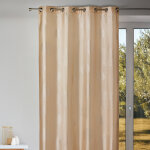 Rideau ameublement en taffetas imprim� argent