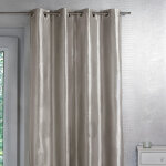 Rideau ameublement en taffetas imprim� argent