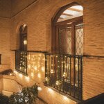 Rideau boules suspendues led 3. 6w 2. 5m blanc chaud 3000k