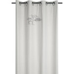 Rideau cerf esprit chalet effet laine brod�