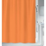 Rideau de douche - 180 x 180 cm - orange clair - polyester - primo spirella