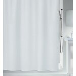 Rideau de douche - 240 x 180 cm - polyester - blanc - maya spirella