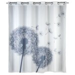 Rideau de douche anti - moisissure astera - polyester - 180 x 200 cm - gris