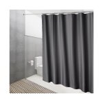 Rideau de douche anti - moisissure gris fonc� 120 x 200 cm avec crochets ¿ polyester d�perlant, facile ...