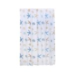 Rideau de douche �toile de mer 180 x 200 cm ¿ peva imperm�able, r�sistant � la moisissure, d�coration ...