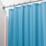 Rideau de douche imperm�able bleu lac ¿ polyester lavable, 183 x 183 cm, r�sistant et facile d'entretien ...