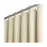 Rideau de douche luxueux en lin textur� 120 x 180 cm ¿ imperm�able, facile d'entretien, protection de ...
