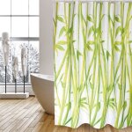 Rideau de douche polyester 180x200cm bambou