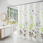 Rideau de douche en polyester imperm�able de qualit� sup�rieure 72 x 72 pouces avec crochets ¿ el�gant, ...