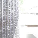 Rideau de douche en pvc - design mosaïque l Rideau de douche en pvc - design mosaïque l