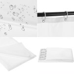 Rideau de douche en tissu imperm�able de qualit� sup�rieure 180 x 180 cm - r�sistant, facile d'entretien ...