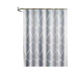Rideau de douche en tissu, lavable en machine, 180 x 180 cm, gris