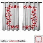 Rideau ext�rieur - anshesix - tir�e a la main - temples de montagnes - katmandou - w72 x l72 - color09 ...