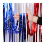 Rideau de fete franges france 2x1m tricolore metal