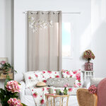 Rideau imprim� floral arbre printanier