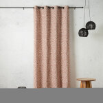 Rideau jacquard abstrait textur� a oeillets