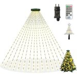 Rideau lumineux led 300 diodes pour sapin 1, 5 - 2, 4m, 10 guirlandes 2m, 8 modes, 4 intensit�s, ip65 ...