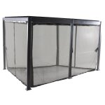 Rideaux moustiquaires pour tonnelle 4x3 m avila hesp�ride - gris