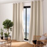 Rideau occultant frapp� arabesque - 140 x 240 cm - ivoire