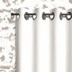 Rideau occultant a oeillets 135x180 cm boheme blanc, par soleil d'ocre