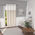 Rideau a oeilets en pur coton lav� 135x250 cm elena, par soleil d'ocre