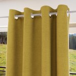 Rideau a oeillets 100% occultant 135x180 cm eclipse moutarde, par soleil d'ocre