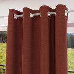 Rideau a oeillets 100% occultant 135x250 cm eclipse brique, par soleil d'ocre