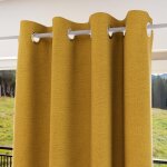 Rideau a oeillets 100% occultant 135x250 cm eclipse moutarde, par soleil d'ocre