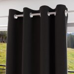 Rideau a oeillets 100% occultant 135x250 cm eclipse noir, par soleil d'ocre