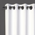 Rideau a oeillets 135x250 cm occultant blanc, par soleil d'ocre