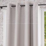 Rideau a oeillets en coton 135x250 cm romance, par soleil d'ocre