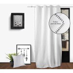 Rideau oeillets en coton lav� 135x250 cm spirit blanc, par soleil d'ocre