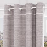 Rideau a oeillets en coton recyclé 135x250 cm pierre gris, par soleil d'ocre Rideau a oeillets en coton recyclé 135x250 cm pierre gris, par soleil d'ocre