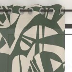 Rideau a oeillets imprim� en polycoton 135x250 cm canope, par soleil d'ocre