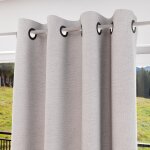 Rideau a oeillets isolant et 100% occultant 135x180 cm eclipse blanc, par soleil d'ocre