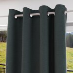 Rideau a oeillets isolant et 100% occultant 135x180 cm eclipse kaki, par soleil d'ocre