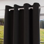 Rideau a oeillets isolant et 100% occultant 135x250 cm eclipse noir, par soleil d'ocre