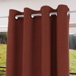 Rideau a oeillets isolant et 100% occultant 135x300 cm eclipse brique, par soleil d'ocre Rideau a oeillets isolant et 100% occultant 135x300 cm eclipse brique, par soleil d'ocre
